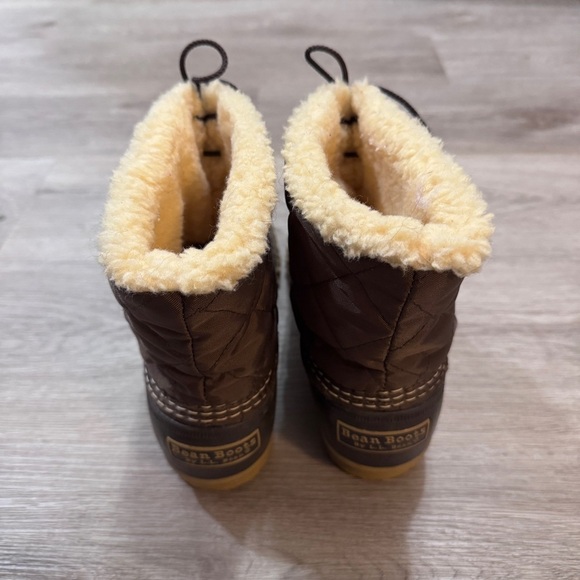 L. L. Bean Boots Brown Quilted Shearling Short Winter Snow Rain Women’s 10 - Picture 5 of 8